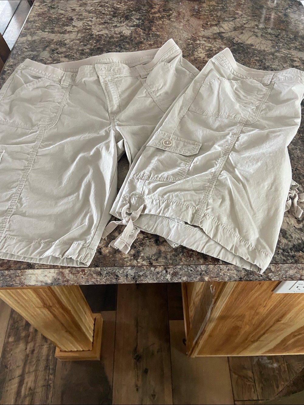 St. John's Bay Light Khaki Cargo Bermuda Shorts